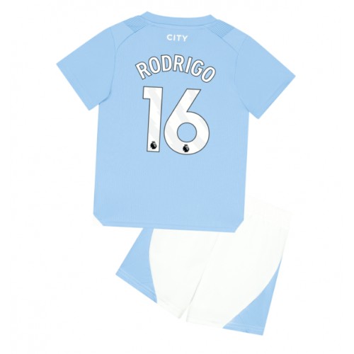 Manchester City Rodri Hernandez #16 Domaci Dres za djecu 2023-24 Kratak Rukav (+ Kratke hlače)