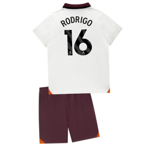 Manchester City Rodri Hernandez #16 Gostujuci Dres za djecu 2023-24 Kratak Rukav (+ Kratke hlače)