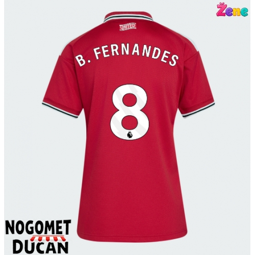 Manchester United Bruno Fernandes #8 Domaci Dres Ženska 2026-27 Kratak Rukav Manchester United Bruno Fernandes #8 Domaci Dres Ženska 2026-27 Kratak Rukav
