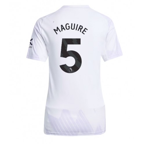 Manchester United Harry Maguire #5 Gostujuci Dres Ženska 2025-26 Kratak Rukav Manchester United Harry Maguire #5 Gostujuci Dres Ženska 2025-26 Kratak Rukav