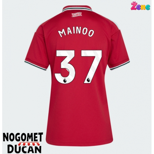 Manchester United Kobbie Mainoo #37 Domaci Dres Ženska 2026-27 Kratak Rukav Manchester United Kobbie Mainoo #37 Domaci Dres Ženska 2026-27 Kratak Rukav