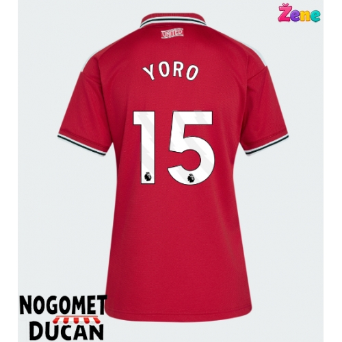 Manchester United Leny Yoro #15 Domaci Dres Ženska 2026-27 Kratak Rukav Manchester United Leny Yoro #15 Domaci Dres Ženska 2026-27 Kratak Rukav