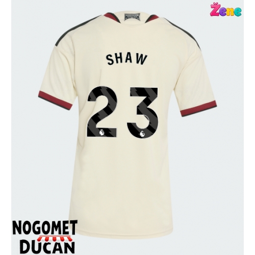 Manchester United Luke Shaw #23 Rezervni Dres Ženska 2026-27 Kratak Rukav Manchester United Luke Shaw #23 Rezervni Dres Ženska 2026-27 Kratak Rukav