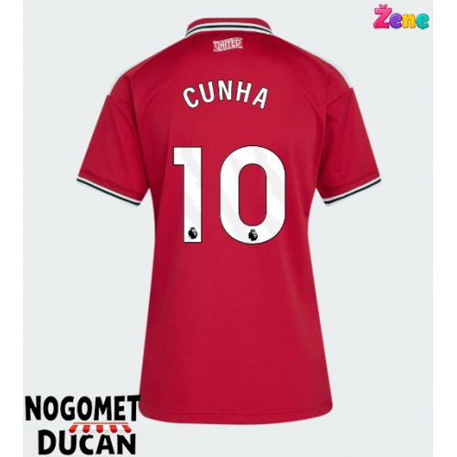 Manchester United Matheus Cunha #10 Domaci Dres Ženska 2026-27 Kratak Rukav Manchester United Matheus Cunha #10 Domaci Dres Ženska 2026-27 Kratak Rukav