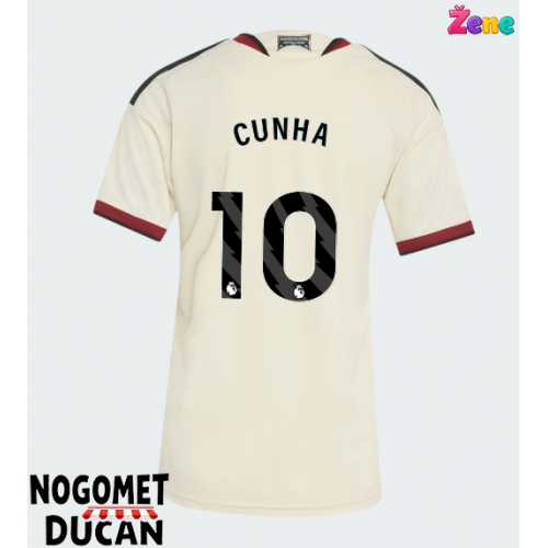 Manchester United Matheus Cunha #10 Rezervni Dres Ženska 2026-27 Kratak Rukav Manchester United Matheus Cunha #10 Rezervni Dres Ženska 2026-27 Kratak Rukav