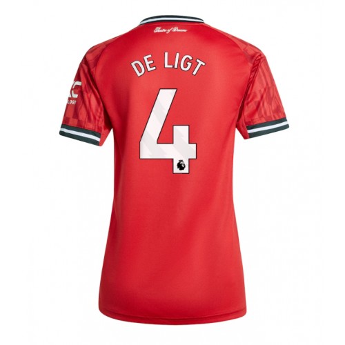Manchester United Matthijs de Ligt #4 Domaci Dres Ženska 2025-26 Kratak Rukav Manchester United Matthijs de Ligt #4 Domaci Dres Ženska 2025-26 Kratak Rukav