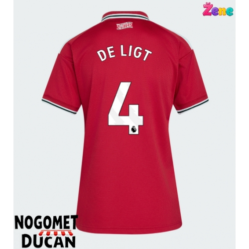 Manchester United Matthijs de Ligt #4 Domaci Dres Ženska 2026-27 Kratak Rukav Manchester United Matthijs de Ligt #4 Domaci Dres Ženska 2026-27 Kratak Rukav
