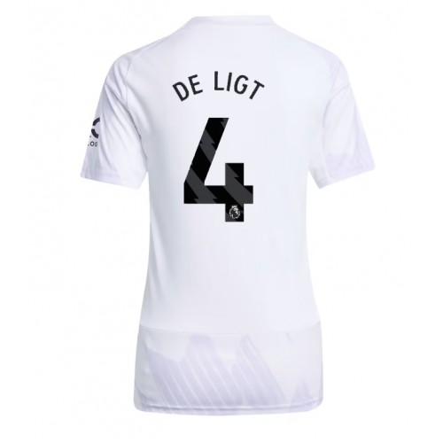 Manchester United Matthijs de Ligt #4 Gostujuci Dres Ženska 2025-26 Kratak Rukav Manchester United Matthijs de Ligt #4 Gostujuci Dres Ženska 2025-26 Kratak Rukav