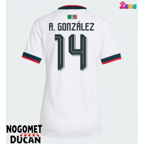 Meksiko Armando Gonzalez #14 Gostujuci Dres Ženska SP 2026 Kratak Rukav Meksiko Armando Gonzalez #14 Gostujuci Dres Ženska SP 2026 Kratak Rukav