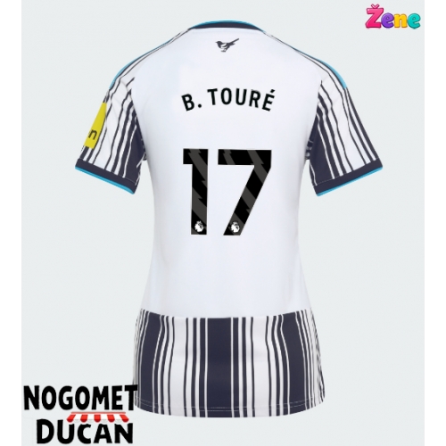 Newcastle United Bazoumana Toure #17 Domaci Dres Ženska 2026-27 Kratak Rukav Newcastle United Bazoumana Toure #17 Domaci Dres Ženska 2026-27 Kratak Rukav