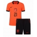 Nizozemska Frenkie de Jong #21 Domaci Dres za djecu SP 2026 Kratak Rukav (+ Kratke hlače)