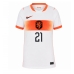 Nizozemska Frenkie de Jong #21 Gostujuci Dres Ženska SP 2026 Kratak Rukav