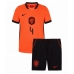 Nizozemska Virgil van Dijk #4 Domaci Dres za djecu SP 2026 Kratak Rukav (+ Kratke hlače)