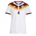 Njemačka Jonathan Tah #4 Domaci Dres Ženska SP 2026 Kratak Rukav Njemačka Jonathan Tah #4 Domaci Dres Ženska SP 2026 Kratak Rukav