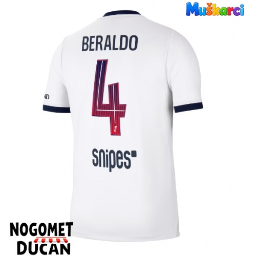Paris Saint-Germain Lucas Beraldo #4 Gostujuci Dres 2026-27 Kratak Rukav Paris Saint-Germain Lucas Beraldo #4 Gostujuci Dres 2026-27 Kratak Rukav