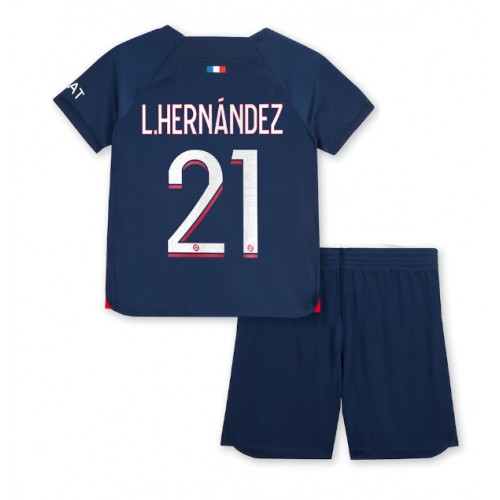 Paris Saint-Germain Lucas Hernandez #21 Domaci Dres za djecu 2023-24 Kratak Rukav (+ Kratke hlače)