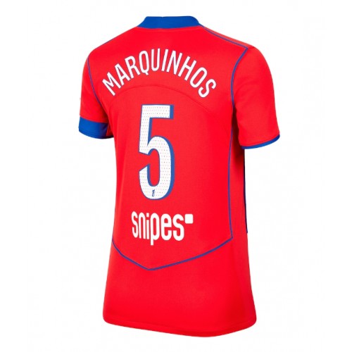 Paris Saint-Germain Marquinhos #5 Rezervni Dres Ženska 2025-26 Kratak Rukav Paris Saint-Germain Marquinhos #5 Rezervni Dres Ženska 2025-26 Kratak Rukav