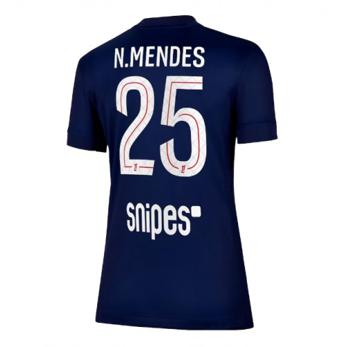 Paris Saint-Germain Nuno Mendes #25 Domaci Dres Ženska 2025-26 Kratak Rukav Paris Saint-Germain Nuno Mendes #25 Domaci Dres Ženska 2025-26 Kratak Rukav