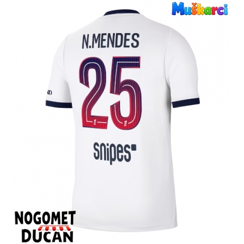 Paris Saint-Germain Nuno Mendes #25 Gostujuci Dres 2026-27 Kratak Rukav Paris Saint-Germain Nuno Mendes #25 Gostujuci Dres 2026-27 Kratak Rukav