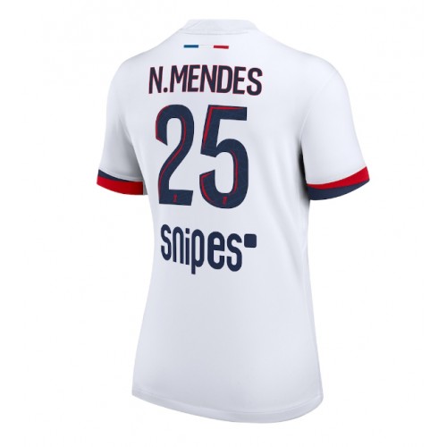 Paris Saint-Germain Nuno Mendes #25 Gostujuci Dres Ženska 2025-26 Kratak Rukav Paris Saint-Germain Nuno Mendes #25 Gostujuci Dres Ženska 2025-26 Kratak Rukav