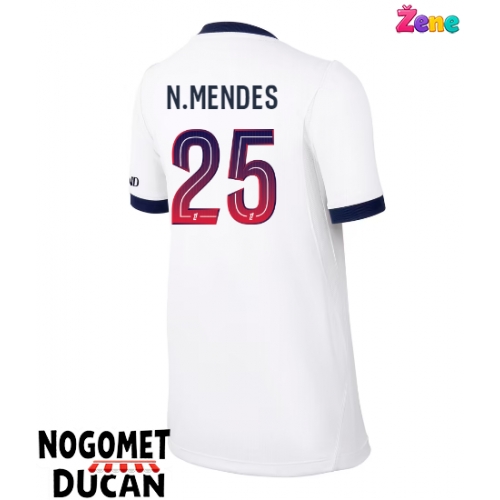 Paris Saint-Germain Nuno Mendes #25 Gostujuci Dres Ženska 2026-27 Kratak Rukav Paris Saint-Germain Nuno Mendes #25 Gostujuci Dres Ženska 2026-27 Kratak Rukav