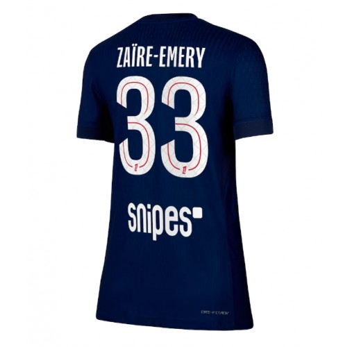 Paris Saint-Germain Warren Zaire-Emery #33 Domaci Dres Ženska 2025-26 Kratak Rukav Paris Saint-Germain Warren Zaire-Emery #33 Domaci Dres Ženska 2025-26 Kratak Rukav