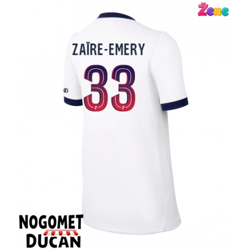 Paris Saint-Germain Warren Zaire-Emery #33 Gostujuci Dres Ženska 2026-27 Kratak Rukav Paris Saint-Germain Warren Zaire-Emery #33 Gostujuci Dres Ženska 2026-27 Kratak Rukav