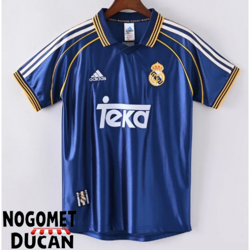 Real Madrid 1998-1999 Retro Rezervni Dres Kratak Rukav Real Madrid 1998-1999 Retro Rezervni Dres Kratak Rukav