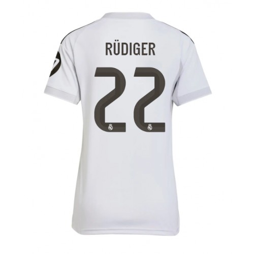 Real Madrid Antonio Rudiger #22 Domaci Dres Ženska 2025-26 Kratak Rukav Real Madrid Antonio Rudiger #22 Domaci Dres Ženska 2025-26 Kratak Rukav