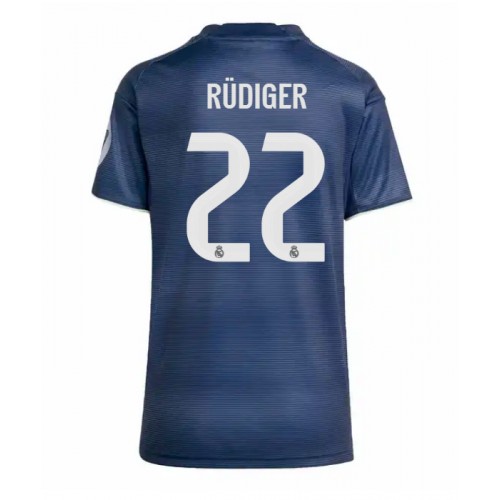 Real Madrid Antonio Rudiger #22 Gostujuci Dres Ženska 2025-26 Kratak Rukav Real Madrid Antonio Rudiger #22 Gostujuci Dres Ženska 2025-26 Kratak Rukav
