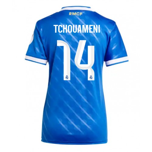 Real Madrid Aurelien Tchouameni #14 Rezervni Dres Ženska 2025-26 Kratak Rukav Real Madrid Aurelien Tchouameni #14 Rezervni Dres Ženska 2025-26 Kratak Rukav