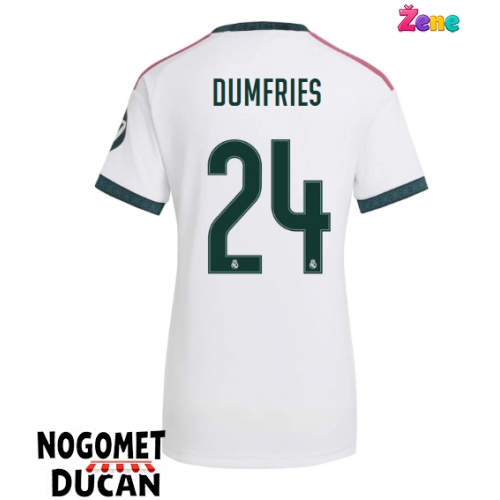 Real Madrid Denzel Dumfries #24 Domaci Dres Ženska 2026-27 Kratak Rukav Real Madrid Denzel Dumfries #24 Domaci Dres Ženska 2026-27 Kratak Rukav