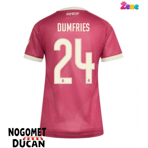Real Madrid Denzel Dumfries #24 Rezervni Dres Ženska 2026-27 Kratak Rukav Real Madrid Denzel Dumfries #24 Rezervni Dres Ženska 2026-27 Kratak Rukav