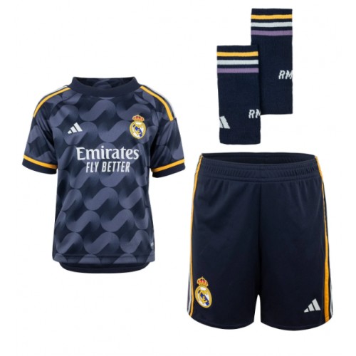 Real Madrid Vinicius Junior #7 Gostujuci Dres za djecu 2023-24 Kratak Rukav (+ Kratke hlače)