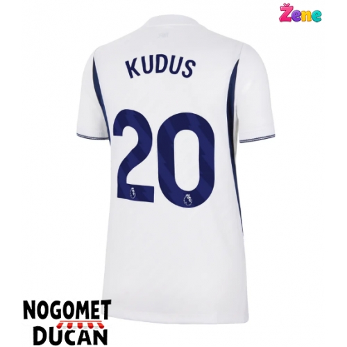 Tottenham Hotspur Mohammed Kudus #20 Domaci Dres Ženska 2026-27 Kratak Rukav Tottenham Hotspur Mohammed Kudus #20 Domaci Dres Ženska 2026-27 Kratak Rukav