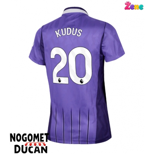 Tottenham Hotspur Mohammed Kudus #20 Rezervni Dres Ženska 2026-27 Kratak Rukav Tottenham Hotspur Mohammed Kudus #20 Rezervni Dres Ženska 2026-27 Kratak Rukav