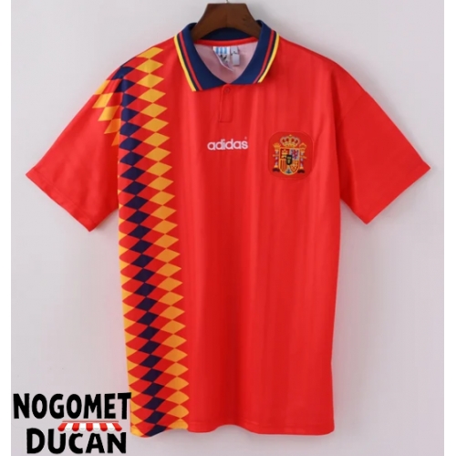 Španjolska 1994 Retro Domaci Dres Kratak Rukav Španjolska 1994 Retro Domaci Dres Kratak Rukav