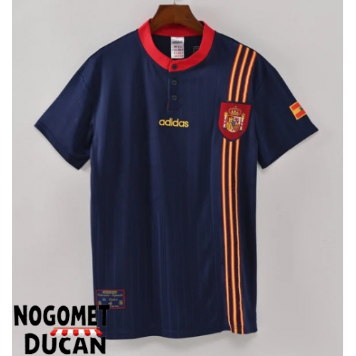 Španjolska 1996 Retro Gostujuci Dres Kratak Rukav Španjolska 1996 Retro Gostujuci Dres Kratak Rukav