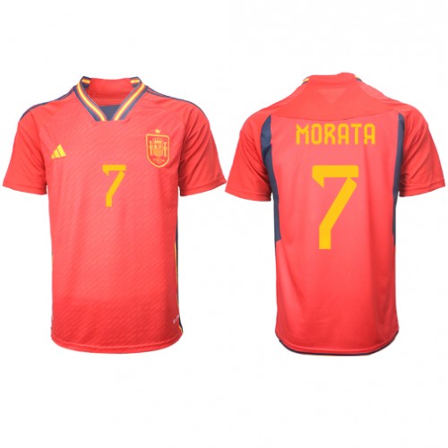 Španjolska Alvaro Morata #7 Domaci Dres SP 2022 Kratak Rukav