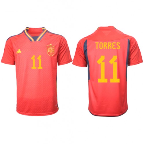 Španjolska Ferran Torres #11 Domaci Dres SP 2022 Kratak Rukav